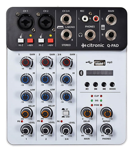 Mini Audio Mixer with USB BT and Aud 
