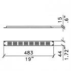 19-Inch 1U Rack Panel Vent Grille Blac 